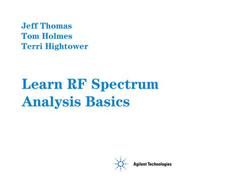 Learn RF Spectrum Analysis Basics 